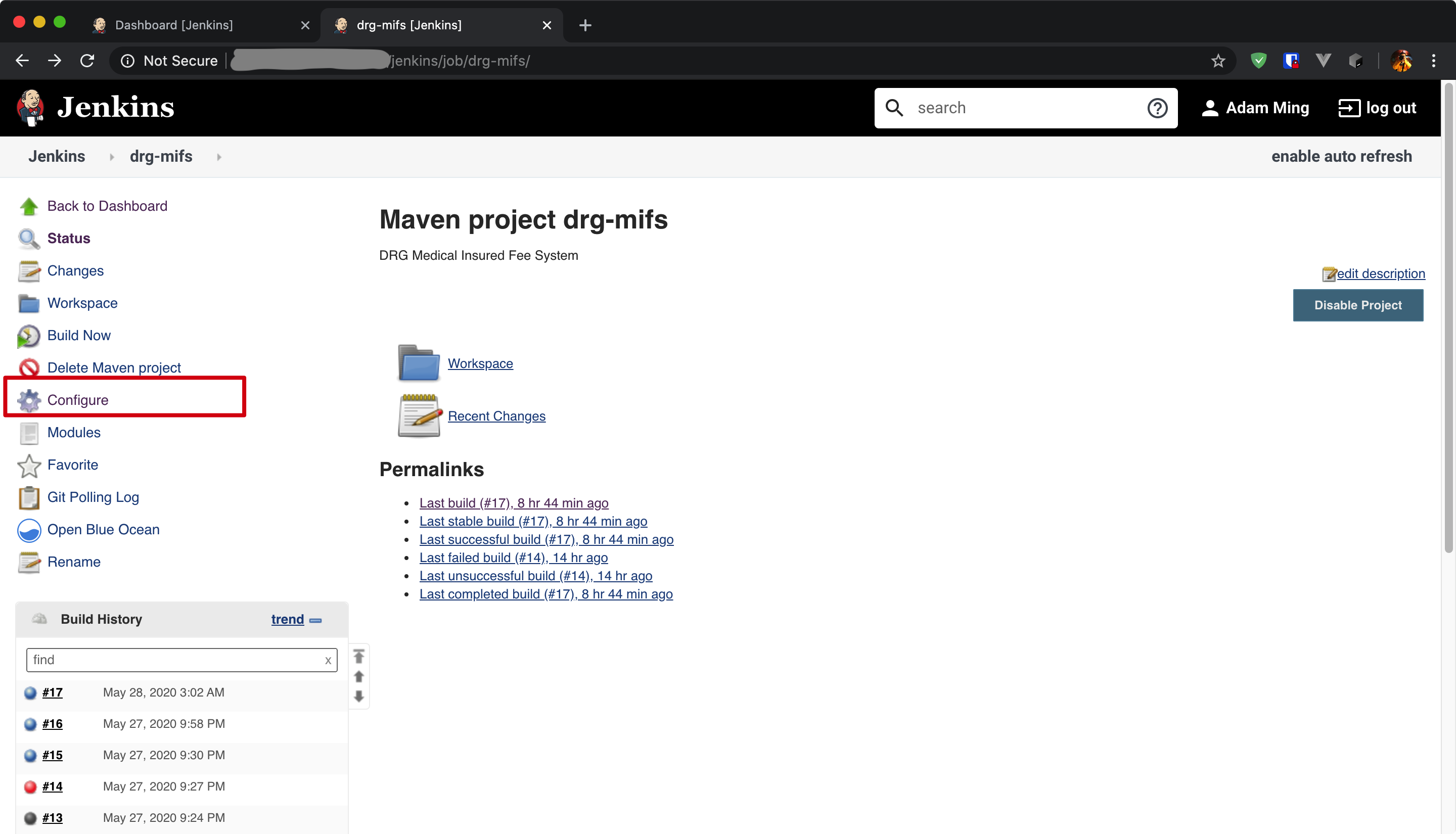 Maven project Configure
